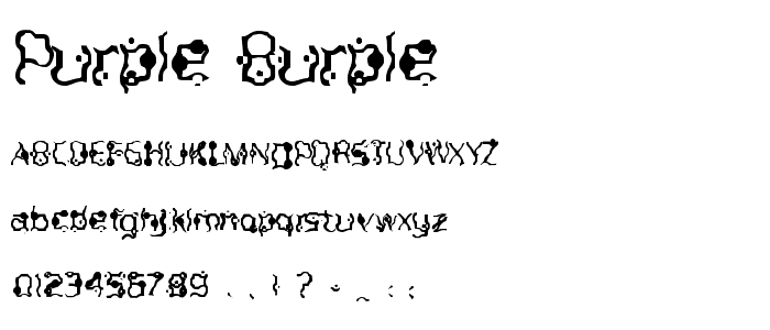 Purple Burple font